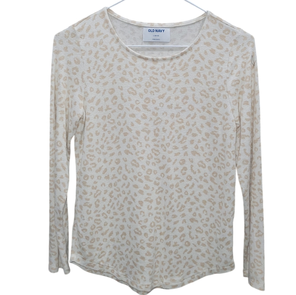 Old Navy leopard print lightweight sweater Size L (10-12)